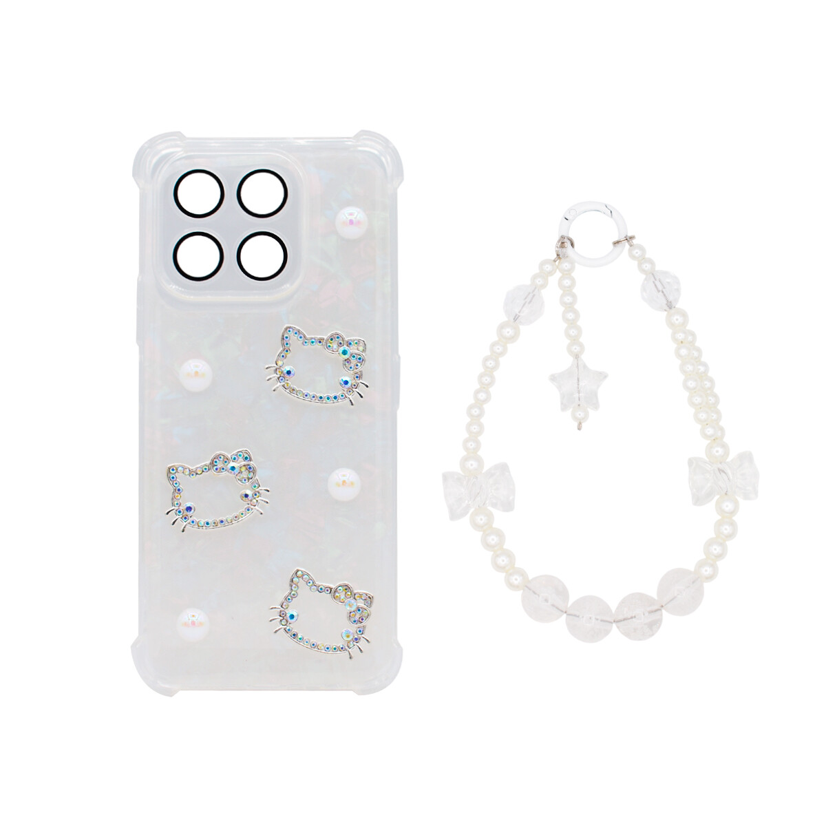 Protector para Honor X7C tornasolado perlas 