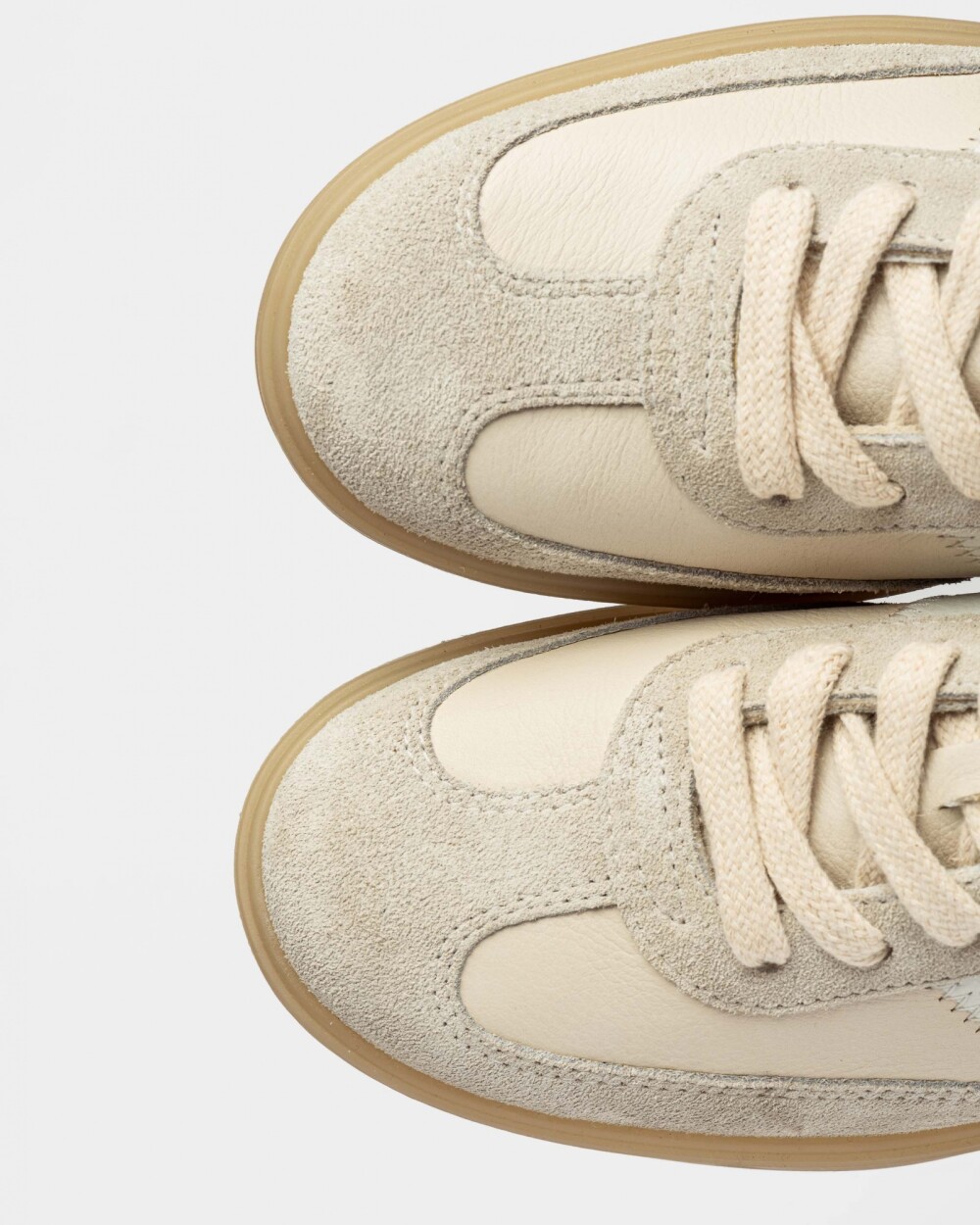 Sneaker Nil en cuero liso Natural