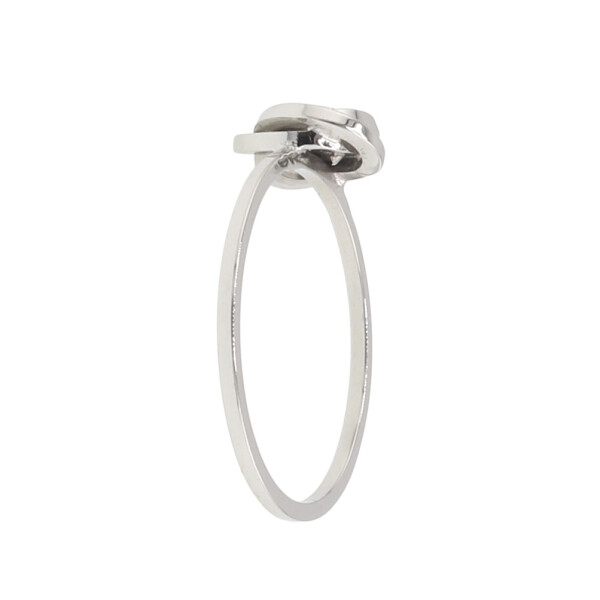 Anillo Nudo de Luz de oro blanco 18k con brillante Anillo Nudo de Luz de oro blanco 18k con brillante