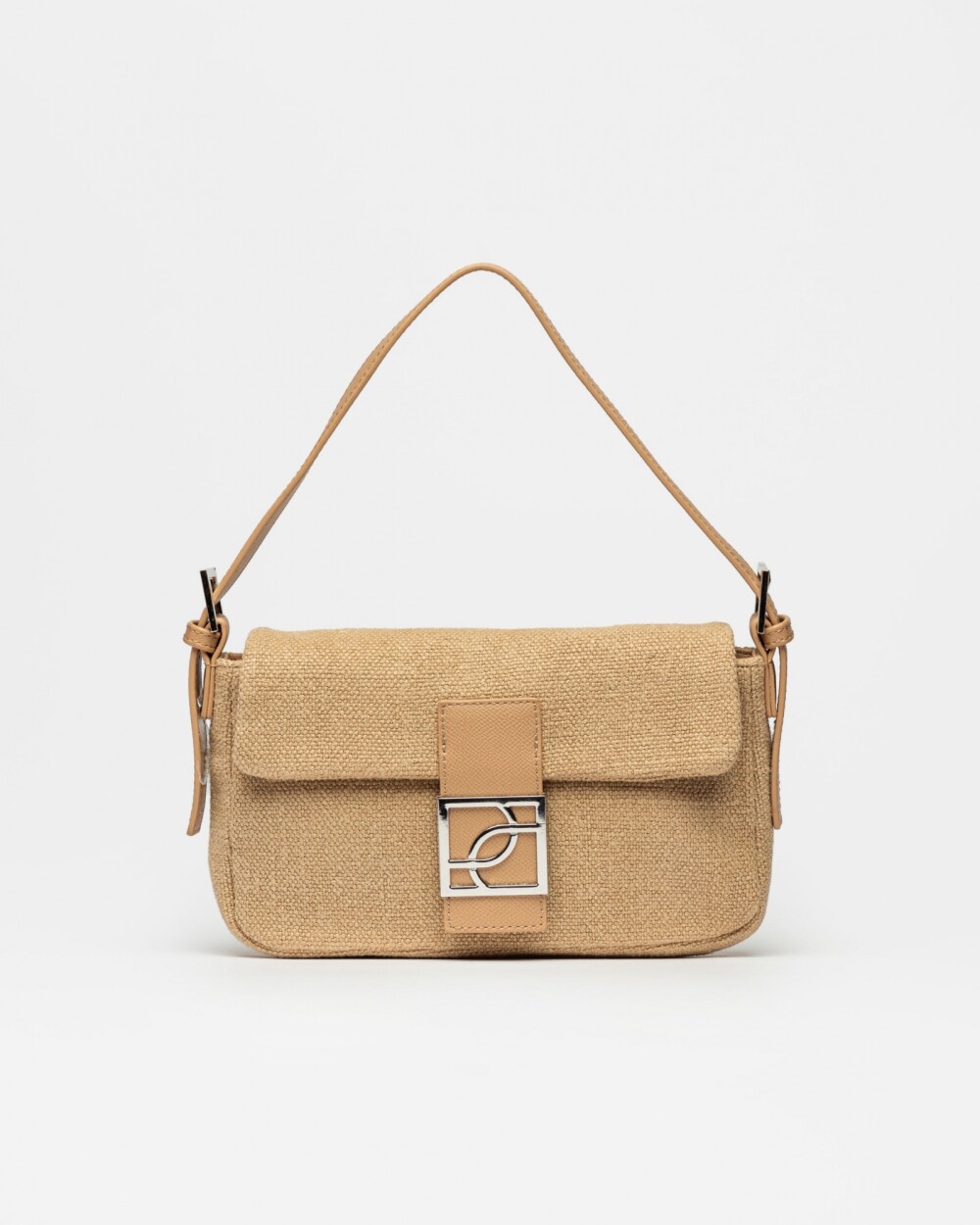 Cartera al hombro Signature en canvas Natural