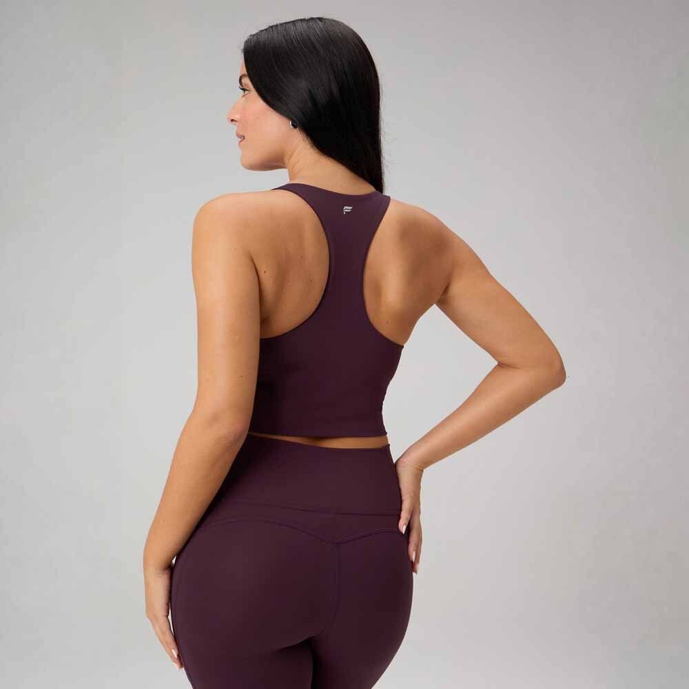 Tank Anywhere Cropped Built-In Bra Tank Mujer Oxblood