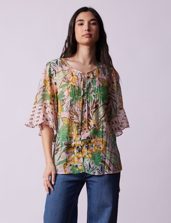 Blusa Cordel Printed MULTI/ROSA
