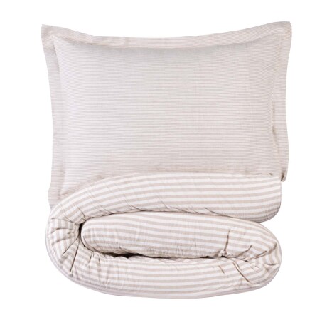 FUNDA NÓRDICA 2 PLAZAS ALGODON REVERSIBLE STRIPES