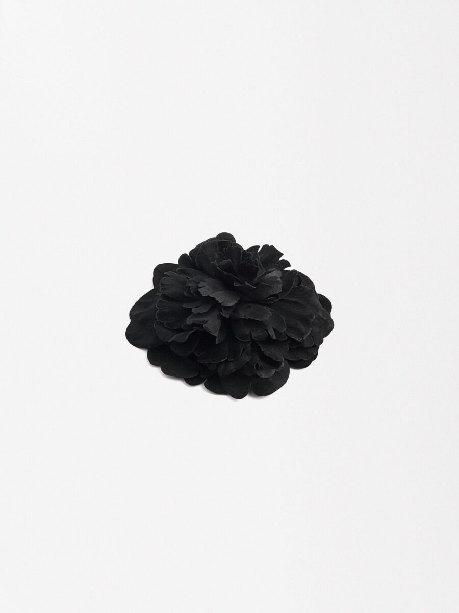 Pasador De Pelo Com Flor negro