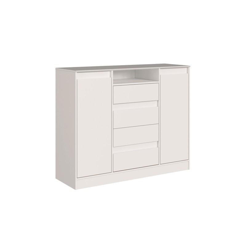 Comoda 4 Cajones 2 Puerta Noble Blanco Comoda 4 Cajones 2 Puerta Noble Blanco