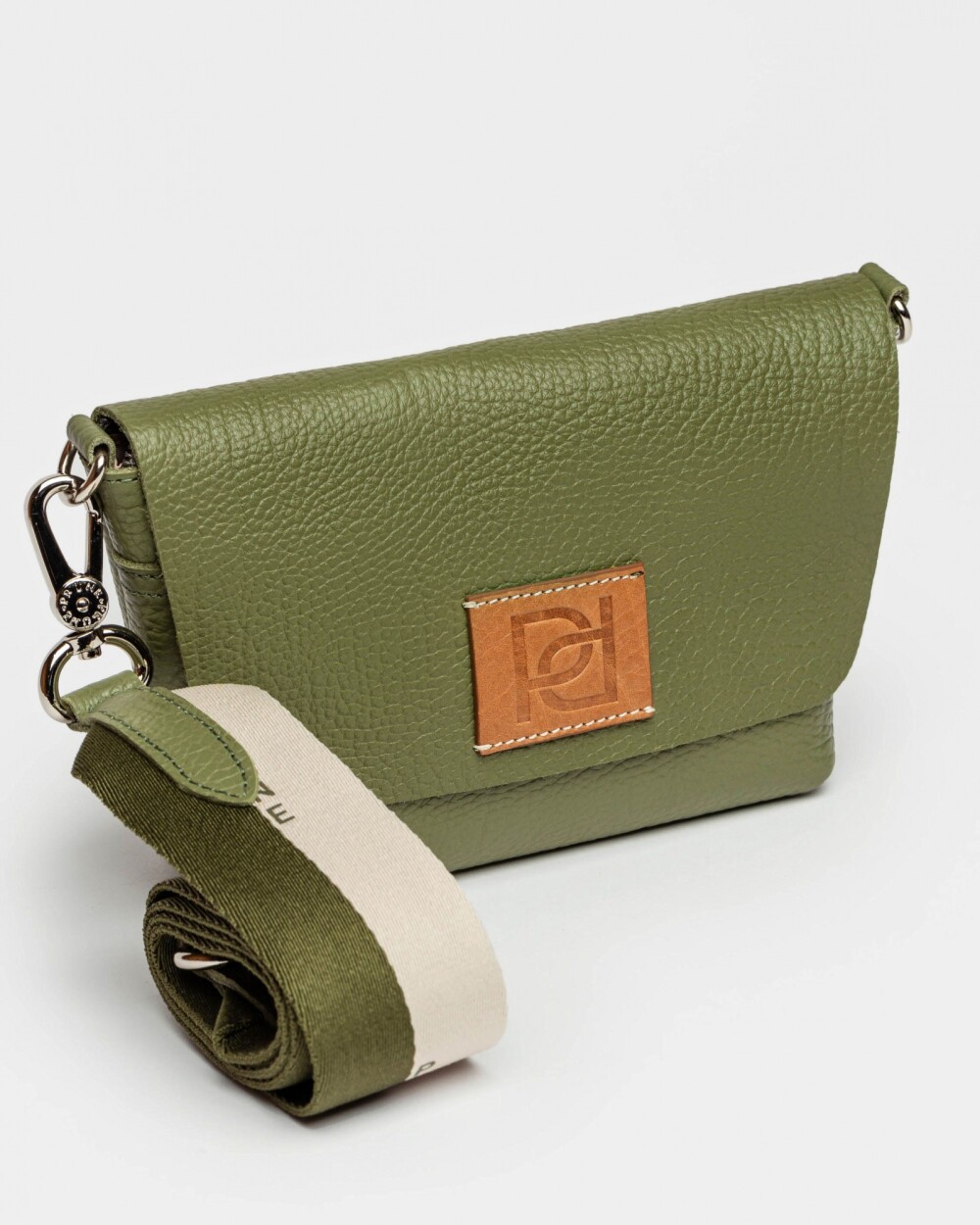 Mini bag Nina en cuero graneado Verde