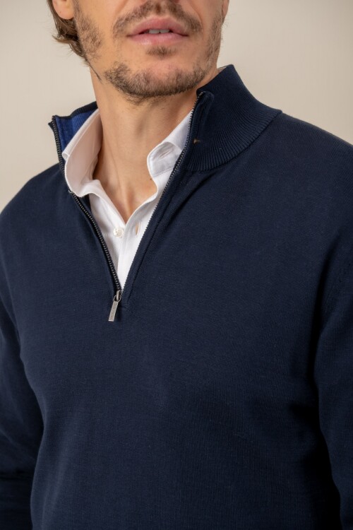 Sweater medio cierre Navy