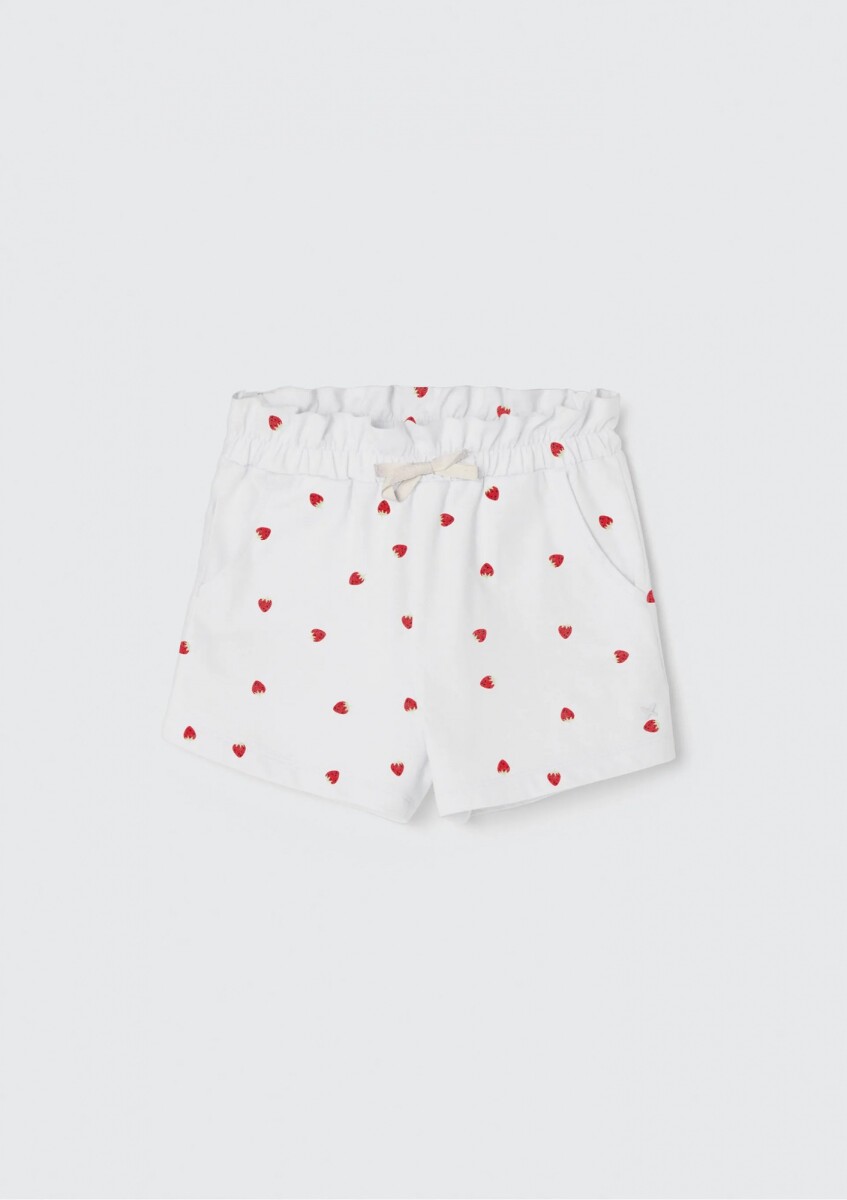 SHORT INFANTIL ESTAMPADO - BLANCO 