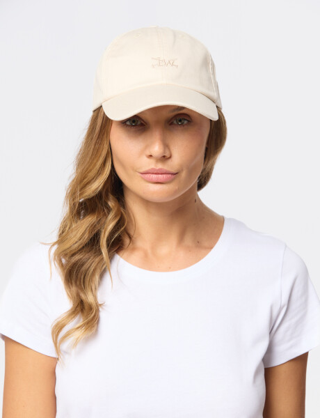 GORRO CON VISERA DE LONA Beige