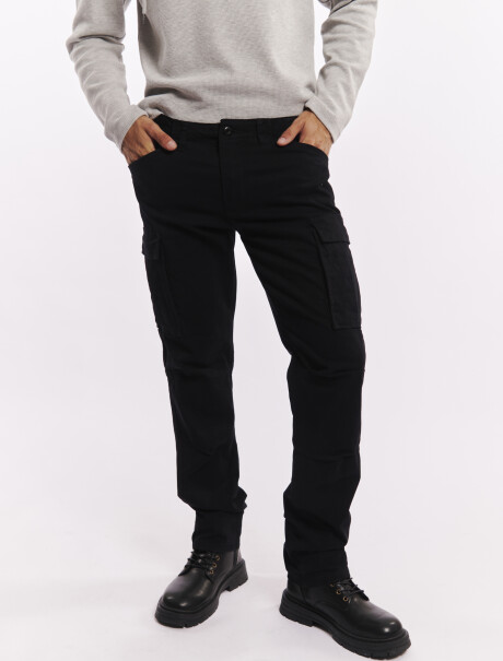 Pantalon cargo slim negro