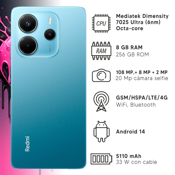 Xiaomi Redmi Note 14 4g 8/256gb + Regalo AZUL
