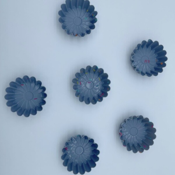SET X6 MOLDES MUFFIN SILICONA GRIS