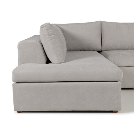 Rinconera Sevilla (Retráctil) - Tela Microfibra - Chaise izquierdo TC1009 (Plata)