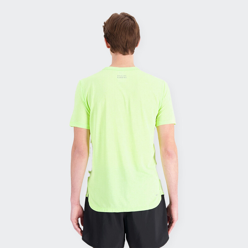 Remera New Balance Impact Run Sleeve Amarillo