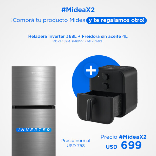 Heladera Inverter 368L + Freidora sin aceite 4L Heladera Inverter 368L + Freidora sin aceite 4L