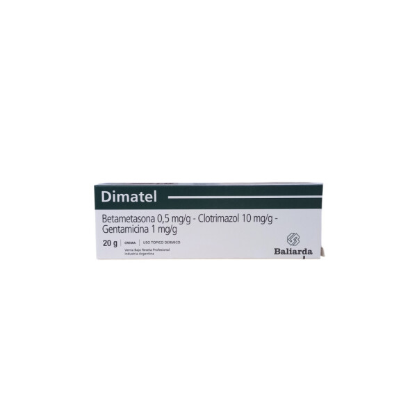 Dimatel 20 g - Crema Antifúngica, Antibiótica y Antiinflamatoria Dimatel 20 g - Crema Antifúngica, Antibiótica y Antiinflamatoria
