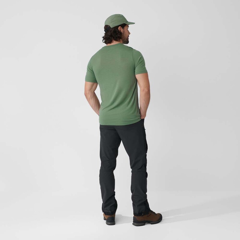 Polo Fjallraven Abisko Wool Classic SS M Hombre Dark Navy