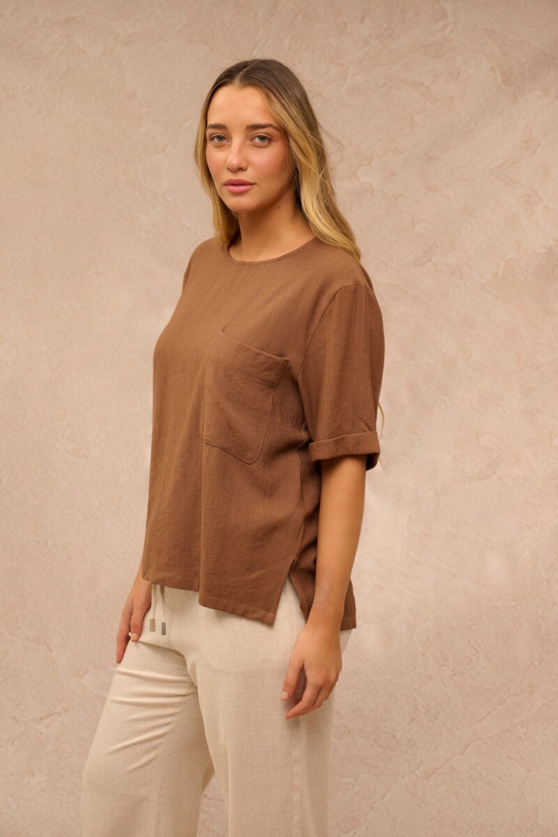 BLUSA TANA MARRON BLUSA TANA MARRON