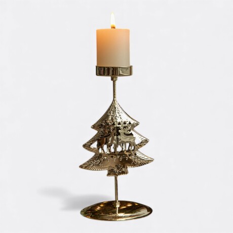 Porta Vela Candelabro Navideño Árbol