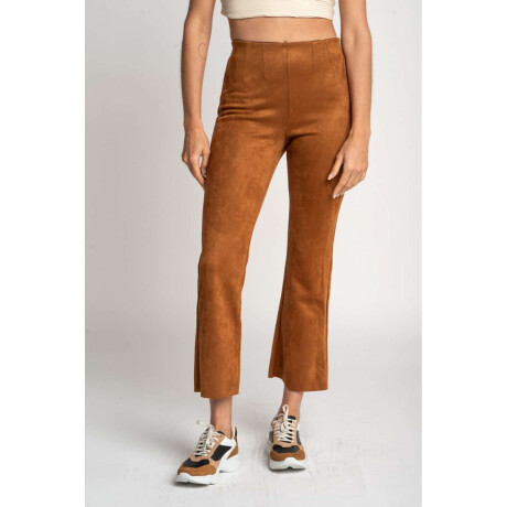 Pantalon Gamuza Cuero Vegano Camel