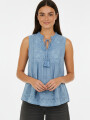 Blusa Tailer Azul Piedra