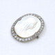 Prendedor Antiguo Oro 18K Blanco, Brillantes, Diamantes Y Nácar, Punzones Franceses Prendedor Antiguo Oro 18K Blanco, Brillantes, Diamantes Y Nácar, Punzones Franceses