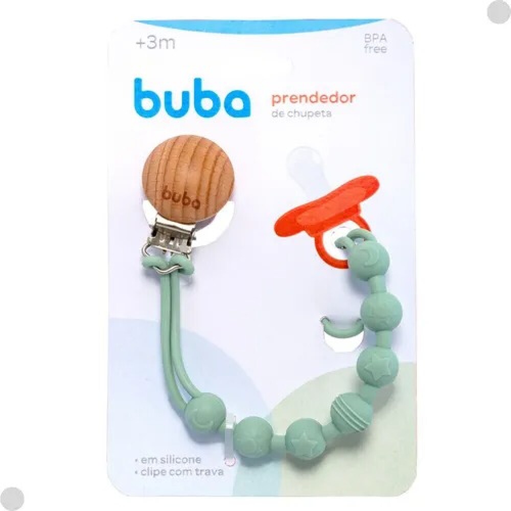 Clip bambu silicona BUBA new verde