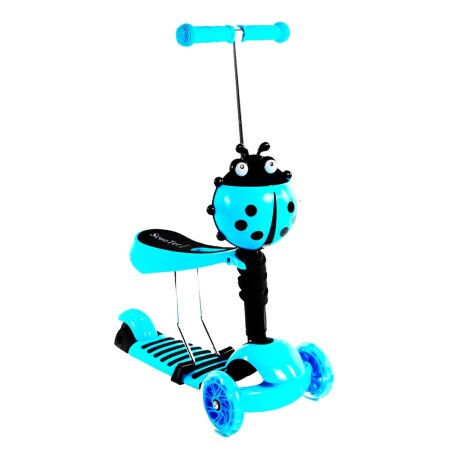 Scooter Tripatin San Antonio infantil 3 en 1 con luces CELESTE