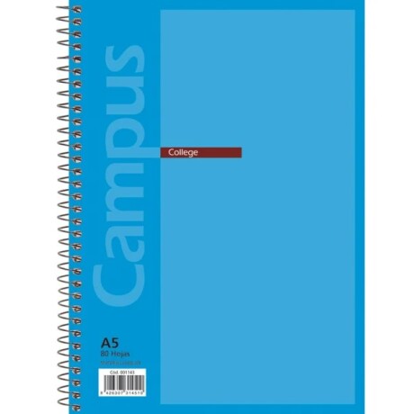 Cuadernola Campus College 80 Hojas Celeste