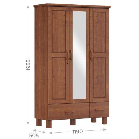 FINESTRA- ROPERO BRONZE 3 PUERTAS 2 CAJONES 1141TN FINESTRA- ROPERO BRONZE 3 PUERTAS 2 CAJONES 1141TN
