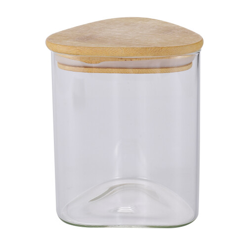 Frasaco vidrio tapa madera 500ml N/a