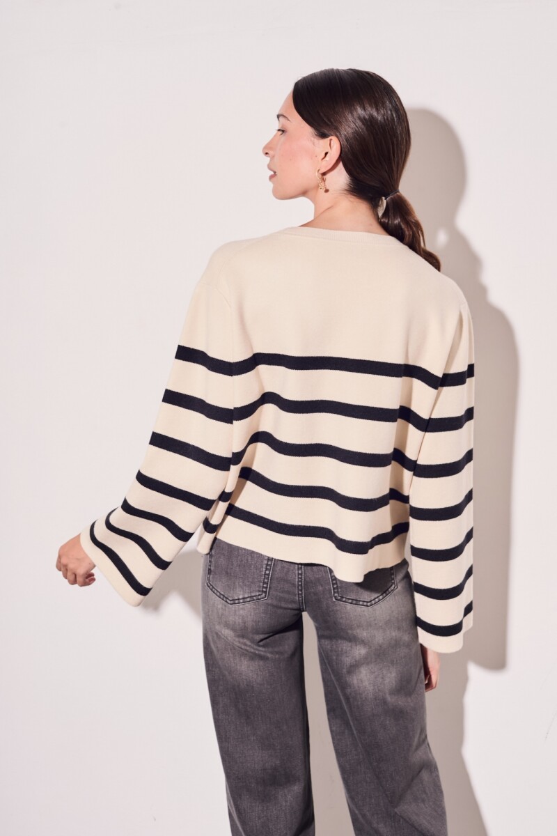 Sweater Rayado Negro