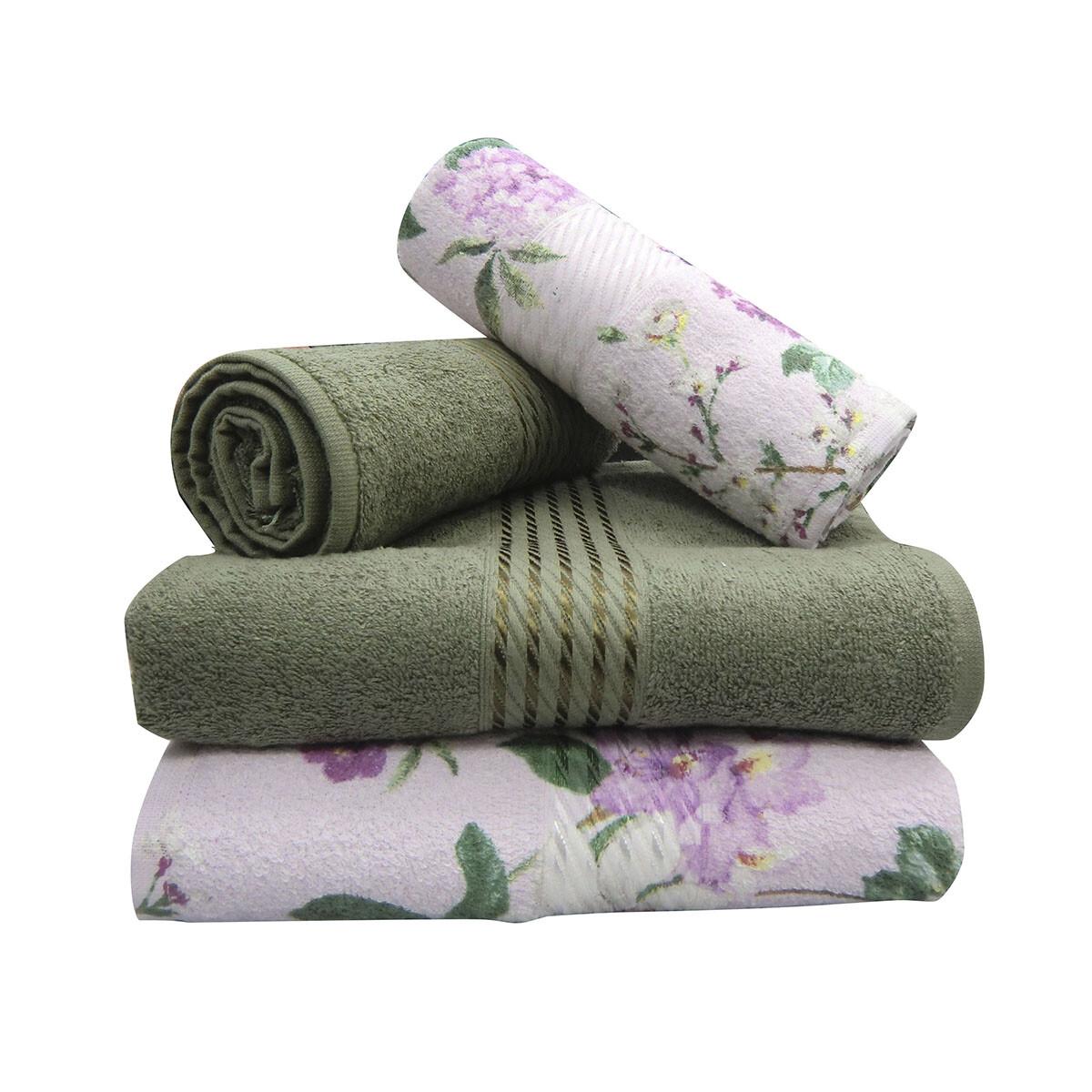 Set X 4 Toallas Prisma Dohler Estampadas 100% Algodón 