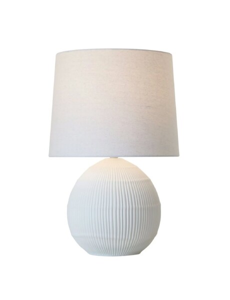LAMPARA DE MESA CERAMICA D34x51CM LINEAS BLANCO LAMPARA DE MESA CERAMICA D34x51CM LINEAS BLANCO