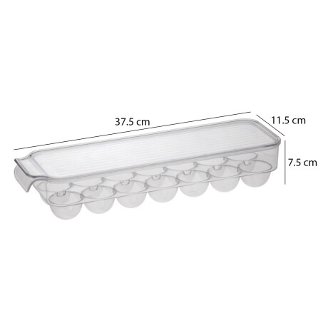 Organizador 14 Huevos Huevera c/Tapa Diamond Heladera Cocina Transparente