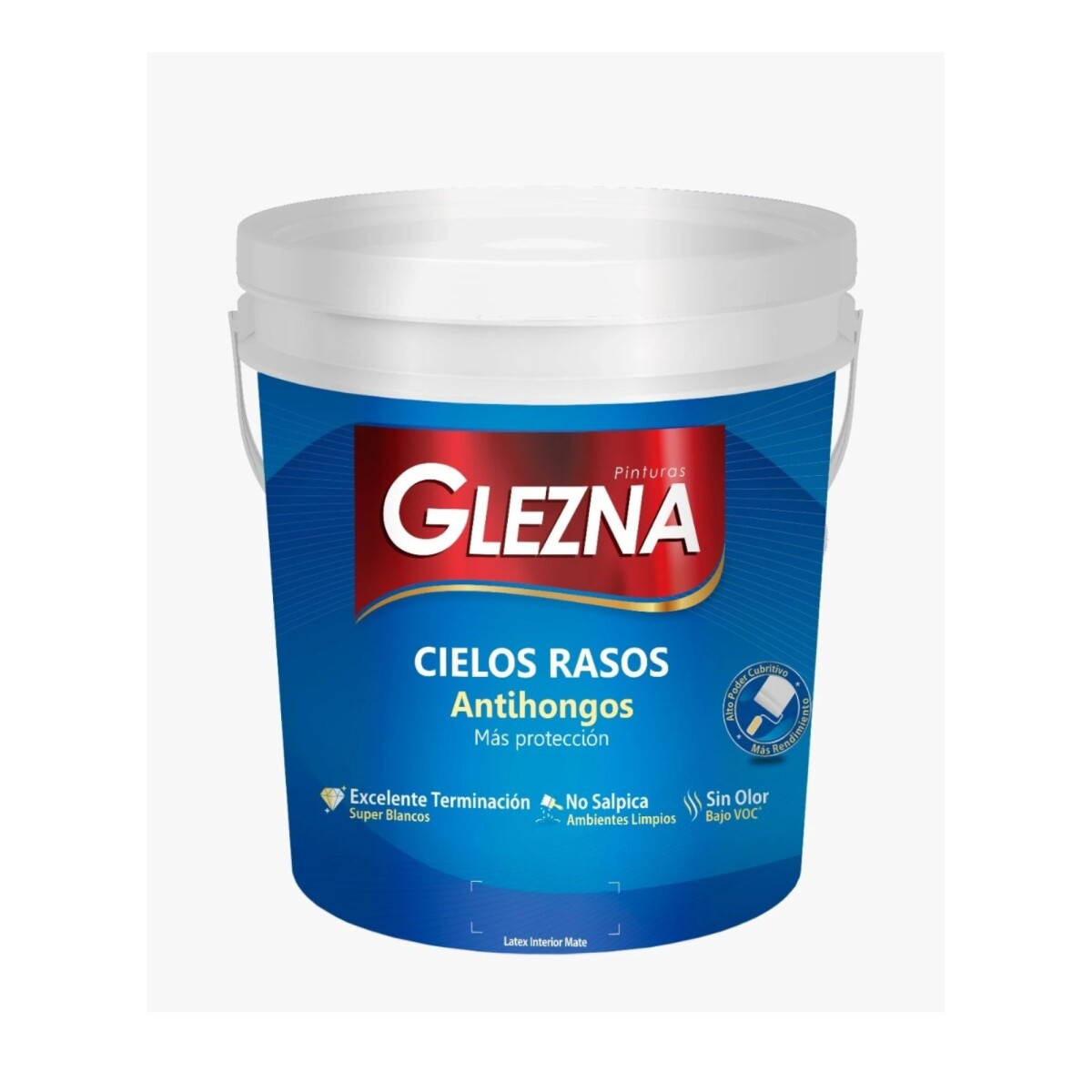 Pintura para Cielorraso Antihongos Blanco 3.6L Glezna 