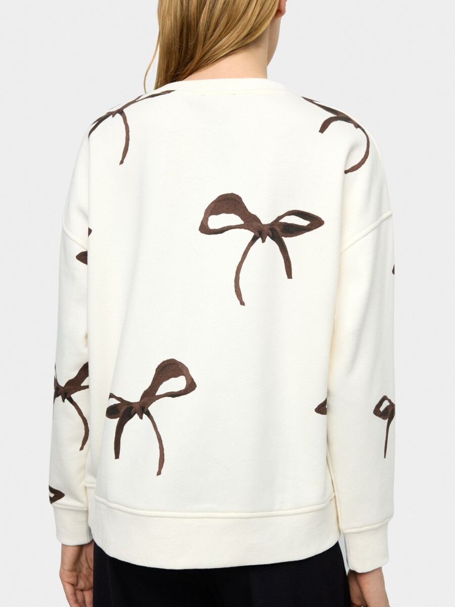 Sudadera Con Estampado De Lazos crudo