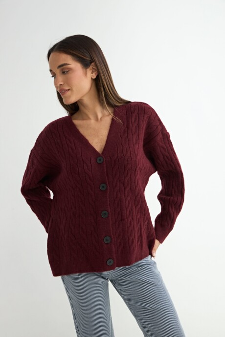 CARDIGAN LITZIA BORDO