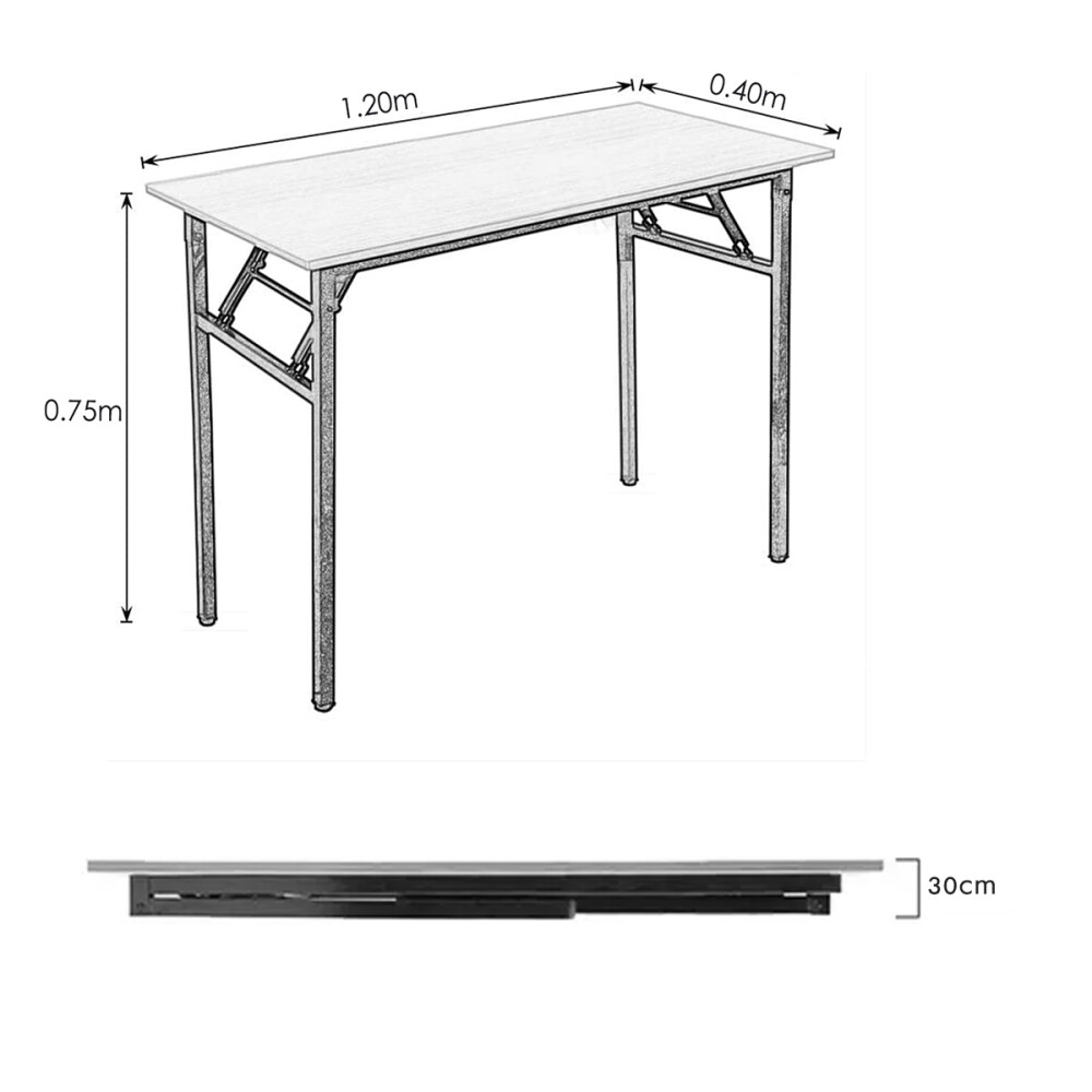 Escritorio plegable 1.20m Blanco