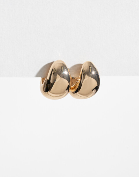 Aros Argollas Metal Argollas Chunky Doradas - Dorado
