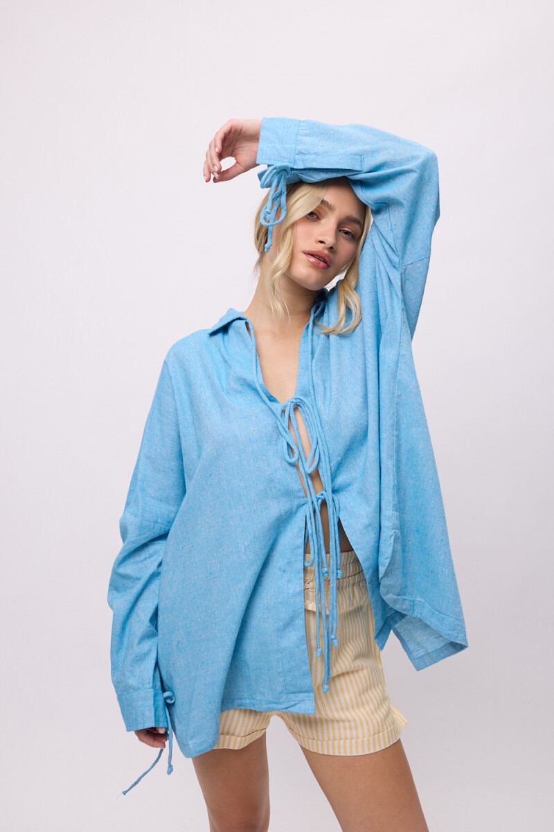 Camisa Sur Celeste