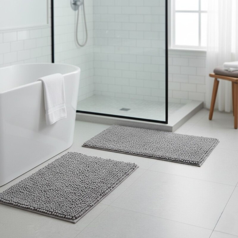 SET DE ALFOMBRA SAN REMO GRIS P/BAÑO 2PZAS Unica