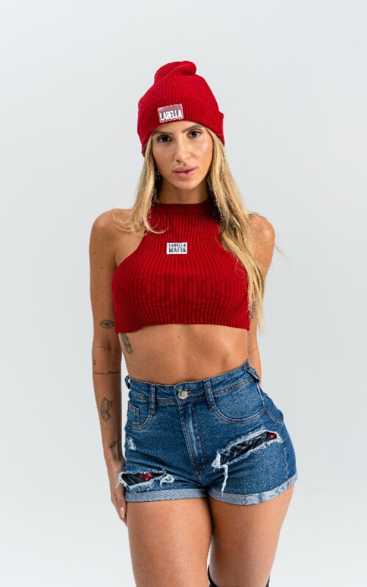 TOP MUSCULOSA DE COLOR ROJO 