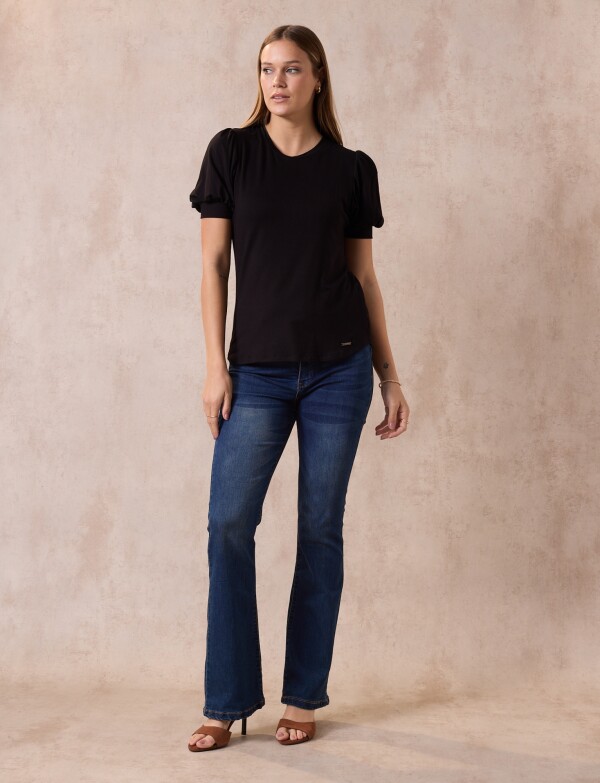 Remera Manga Balloon NEGRO
