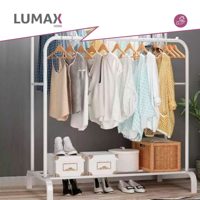 Perchero Organizador de Ropa Closet Hogar de Metal Blanco