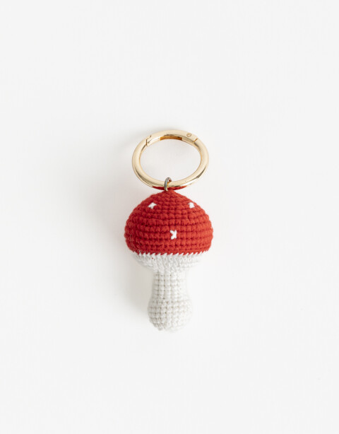 Llavero Cozy Llavero Y Bag Charm Hongo Crochet - Combinacion Bicolor