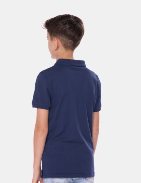 REMERA POLO PIQUE LISA Azul