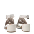 Sandalias de Mujer Bottero Calada con Taco Blanco
