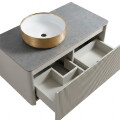 CONJUNTO DE BAÑO HABITARE MODELO SY1050-100 / MUEBLE + BACHA + ESPEJO CIRCULAR C/ LUZ LED Conjunto De Baño Habitare Modelo Sy1050-100 / Mueble + Bacha + Espejo Circular C/ Luz Led