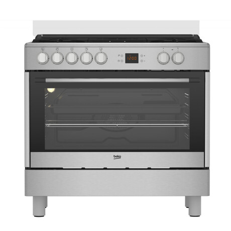 Cocina Combinada con 5 Hornallas y Ventilador Beko GM15321DX